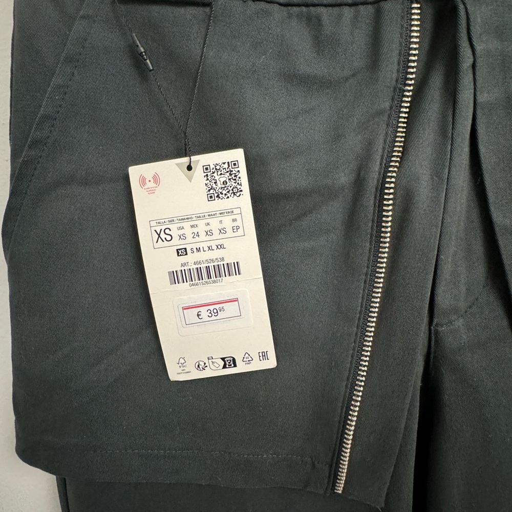 Zara Charcoal Gray Asymmetrical Trousers - Picture 4 of 14